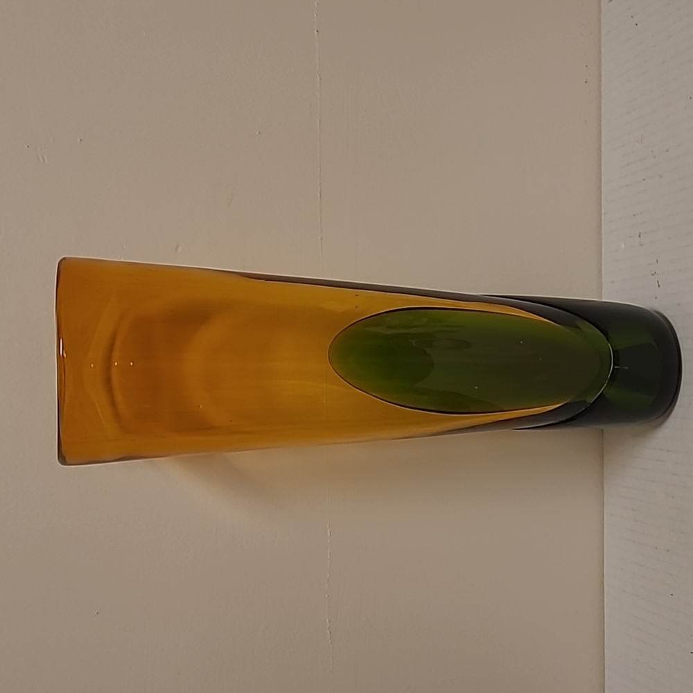 Beautiful Blown Glass Petal Leaf Wrap Vase